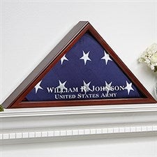 Personalized Flag Display Case - American Hero - 9164