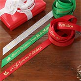 Personalized Gift Ribbon - Holiday Cheer - 9189