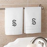 Initial Monogram Linen Hand Towel Set - 9205