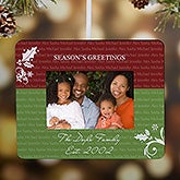 Personalized Picture Frame Christmas Ornament - Family Is Forever - 9212