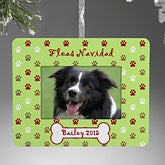 Personalized Pet Christmas Ornaments - Dog Picture Frame - 9215