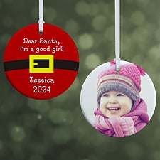 Personalized Christmas Ornaments - Santas Belt - 9231