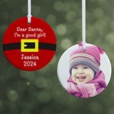 Personalized Christmas Ornaments - Santa's Belt - 9231