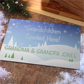 Personalized Winter Doormat - Spoiled Grandchildren - 9235