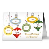 Personalized Christmas Ornaments Holiday Greeting Cards - 9242