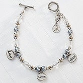Personalized Charm Bracelets - Love, Friends, Trust - 9293
