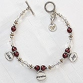 Personalized Charm Bracelet - Love, Grandma, Joy - 9297
