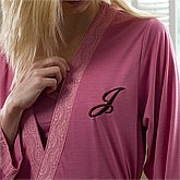 Ladies Personalized Pink Kimono Robe & Chemise Set - 9321