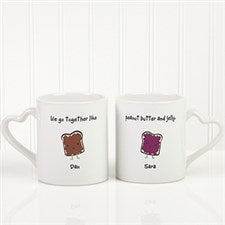 Romantic Personalized Coffee Mug Set - Like Peanut Butter  Jelly - 9395