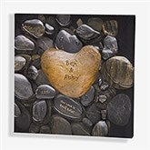 Personalized Canvas Wall Art - Romantic Heart Rock  - 9531