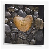 Personalized Canvas Wall Art - Romantic Heart Rock  - 9531