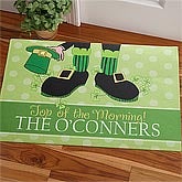 Personalized St Patrick's Day Doormat - Leprechaun - 9566
