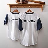 Personalized Father and Son Pinstripe Baseball Jerseys - 9578