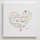 Personalized Canvas Art - Heart of Love - 9584
