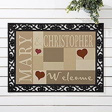 Personalized Doormats - Welcoming Hearts - 9595