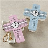 Personalized Cross Trinket Box - God Bless - 9647