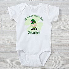 Personalized Babys First St Patricks Day Clothing - 9673