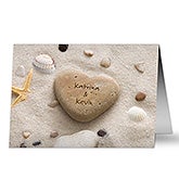 Personalized Romantic Greeting Cards - Heart Rock - 9682