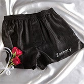 Personalized Wedding Silk Boxer Shorts - For The Groom - 9872