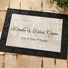 Personalized Door Mats - Live Love and Laugh Design - 9928