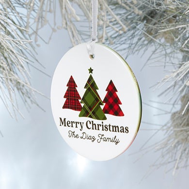 Personalized House of Hearts Family of 5 Christmas Ornament 