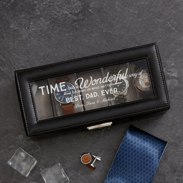 Black Leather Watch Box