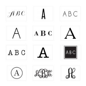 Monogram Styles - Examples