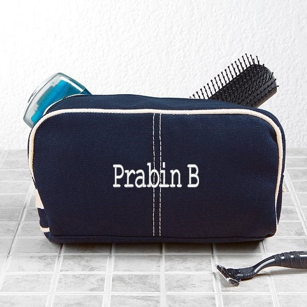 Personalized Men's Travel Toiletry Bag Classic Canvas