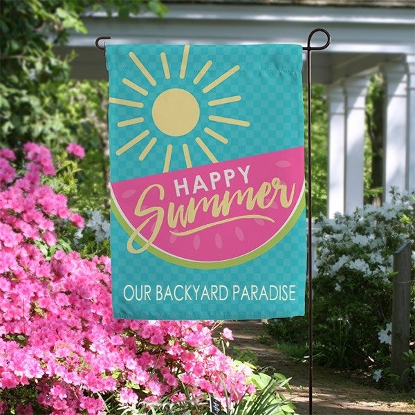 Personalized Summer Garden Flag - Simply Summer
