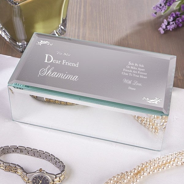 Personalized Mirrored Jewelry Boxes To My Bridesmaid