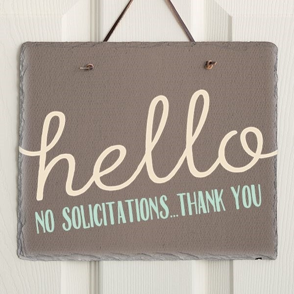 Personalized Welcome Sign - Front Door Greeting Slate Plaque