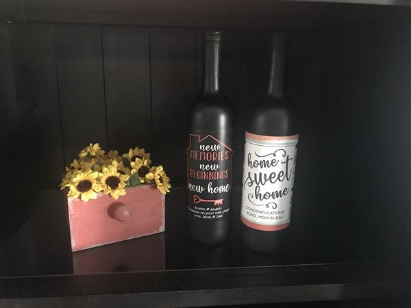 Personalized New Home Wine Bottle Labels