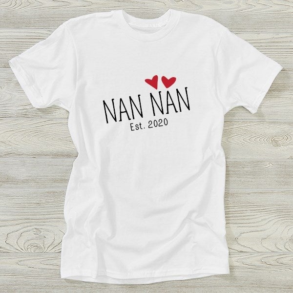 Personalized Grandma Apparel - Grandma Established - Hanes T-Shirt