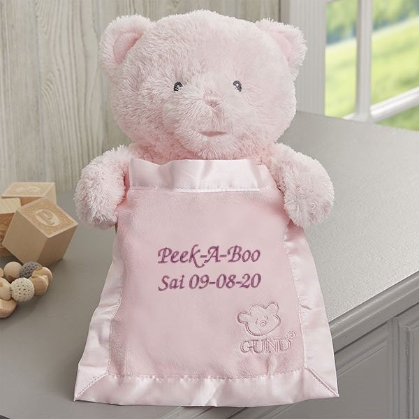Personalized peek a boo bear on sale