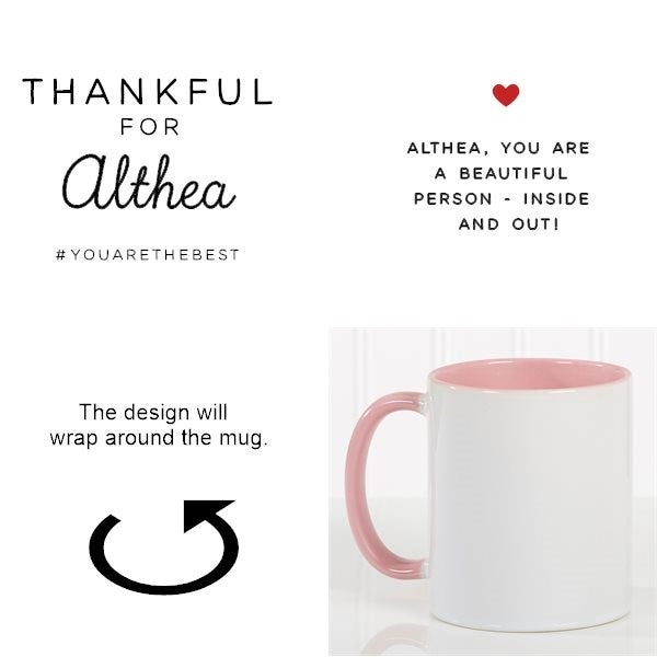 Thankful For Personalized Coffee Mug 11 oz Black