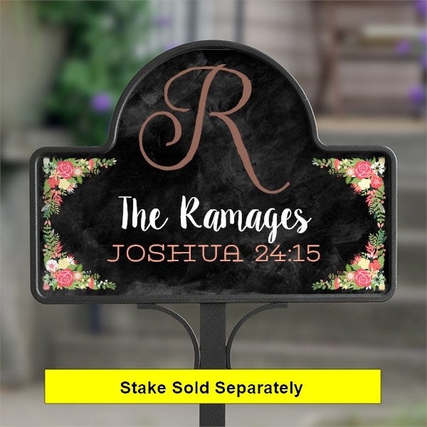 Personalized Welcome Yard Sign Magnet - Posh Floral Design