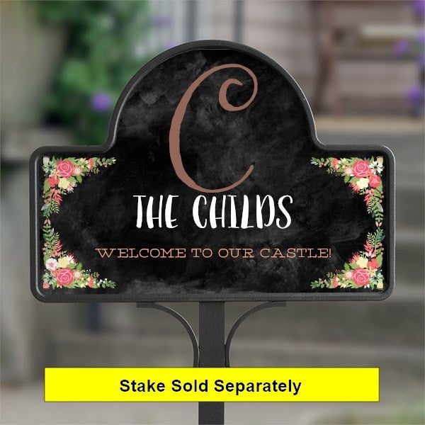 Personalized Welcome Yard Sign Magnet - Posh Floral Design