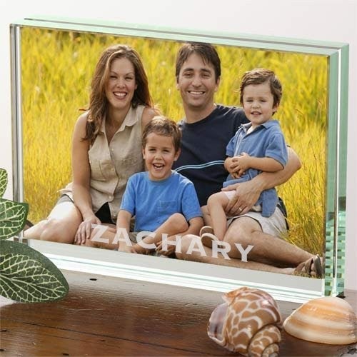 Personalised Engraved Glass Block Paperweight – Add Any Message & Photo | 90x90x20mm Keepsake Gift For Wedding, Baby, Birthday