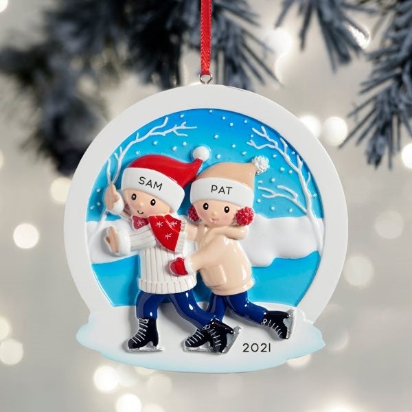 Mexico Vacation Couple - Personalized Christmas Ornament - Mexican Riviera - Cabo - Cancun - Puerto Vallarta - Beach - Perfect Stocking Stuffer - Great Gift Ideas