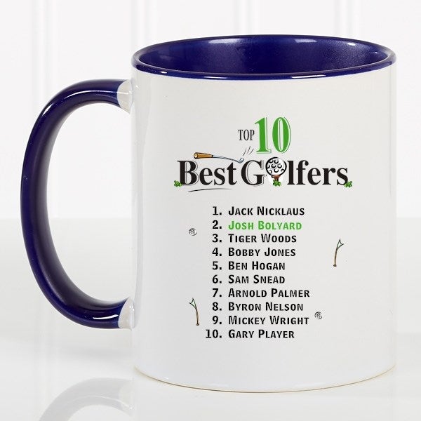 Personalized Golf Coffee Mugs - Top 10 Golfers