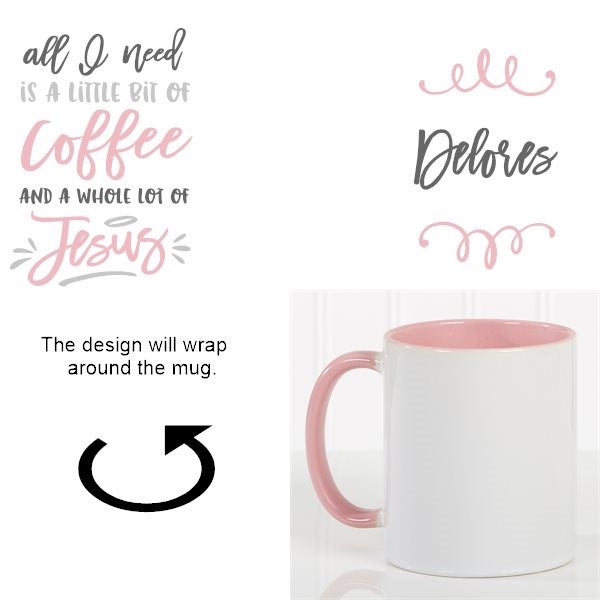 Tazza In Ceramica 473 Ml Con Scritta 'All I Need Is A Little Bit Of Coffee And A Whole Lot Of Jesus', Design Ispiratore, Lavabile In Lavastoviglie - 3