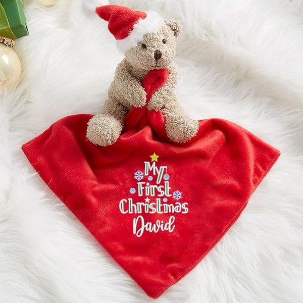 けいち【新品未開封】nene様 メモパッド Christmas Bear First Christmas Embroidered Bear Blankie