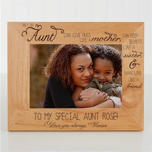 Cornice Personalizzata Per Zia E Nipote: Regalo In Legno Inciso - Foto 7