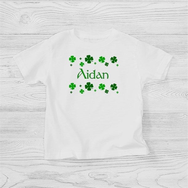 ALLTB Blessed Clover Women's T-Shirt – St. Patrick's Day Shamrock Plaid Tee, 3/4 Sleeve Raglan, Green - View #7