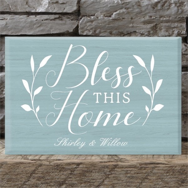 Bless This Home Personalized Shelf Block