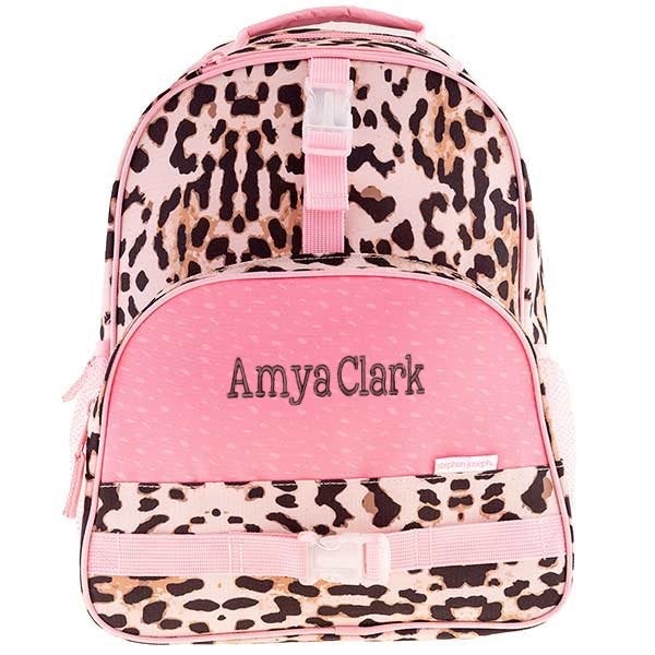 Leopard Embroidered All Over Print Backpack