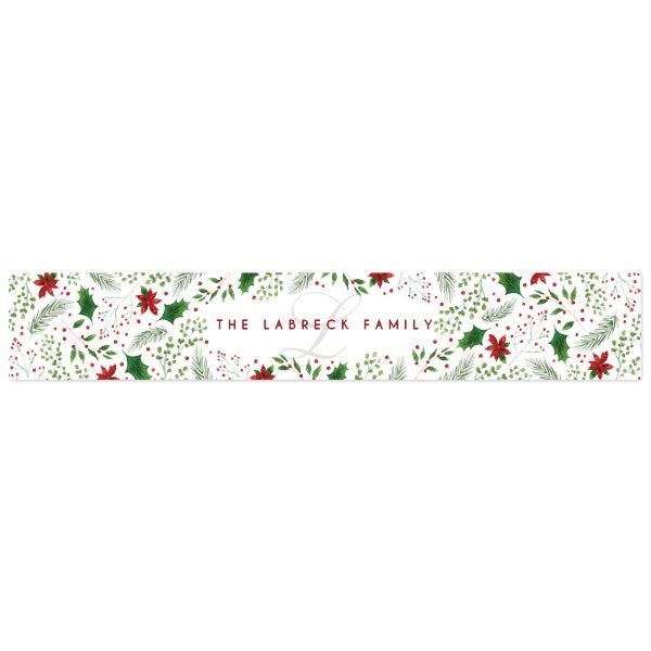 Caspari Holly and Berry Wreath - Tovaglioli di carta per ospiti, 15 pezzi