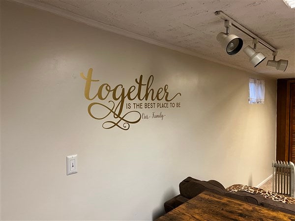 Personalised Family Wall Quote, Wall Art Sticker, Modern Decal, Vinyl