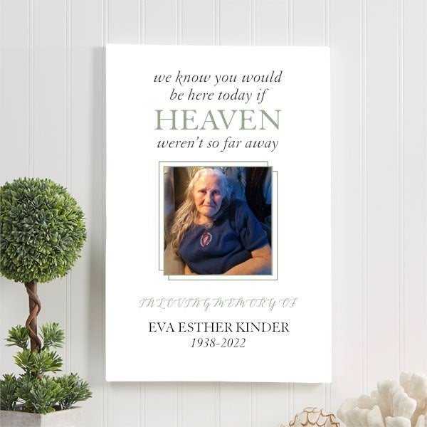 Celebration Of Life Personalized Memorial Photo Canvas Print