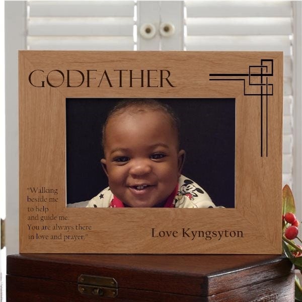 Wheatwin 'Thank You Godparents' Picture Frame - Holds 4x6 Photo, 8x10 Frame Size